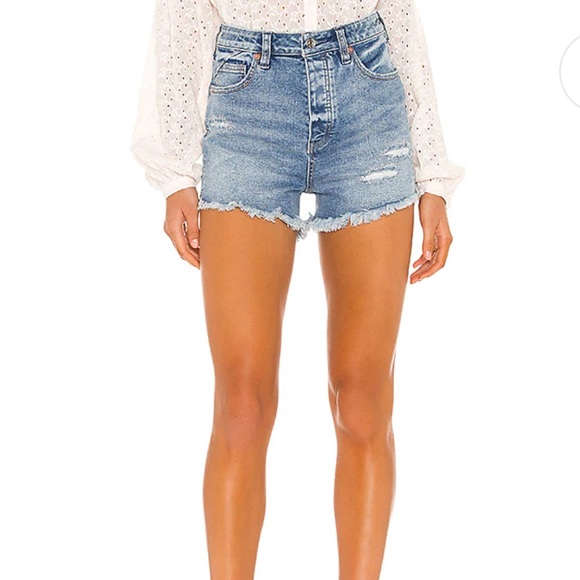 Free People Crvy Vintage High Rise Shorts Size 28 - Picture 2 of 6